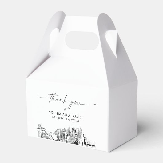 Las Vegas Wedding Personalisiert Favor Box Geschenkschachtel (Vorderseite)
