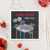 Las Vegas Wedding personalisiert Serviette (Beispiel)