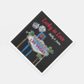 Las Vegas Wedding personalisiert Serviette (Ecke)