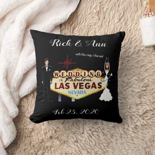 Las Vegas Wedding Personalisierte Throw Kissen (Decke)