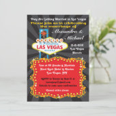 Las Vegas Wedding Reception Einladungen (Stehend Vorderseite)