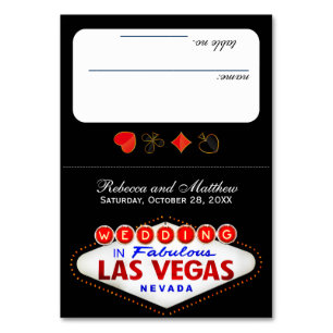 Las Vegas Wedding Reception Escort Card Tabelle Nr Tischnummer