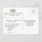 Las Vegas Wedding Reception UAWG Einladungspostkarte (Rückseite)