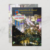 Las Vegas Wedding Reception UAWG Einladungspostkarte (Vorne/Hinten)