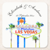 Las Vegas Wedding Rechteckiger Pappuntersetzer (Vorderseite)