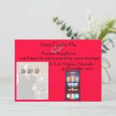 Las Vegas Wedding Red Ankündigung (Stehend Vorderseite)