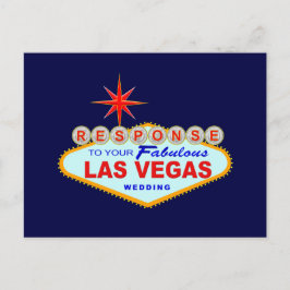 Las Vegas Wedding Response Card 1 (Postkarte) Einladungspostkarte