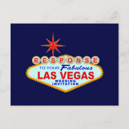 Las Vegas Wedding Response Card (Post Card) Einladungspostkarte
