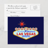 Las Vegas Wedding Response Card (Post Card) Einladungspostkarte (Vorne/Hinten)