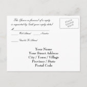Las Vegas Wedding Response Card (Post Card) Einladungspostkarte (Rückseite)