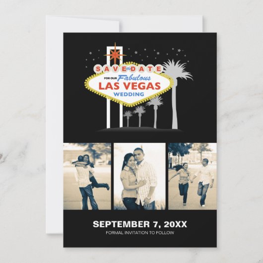 Las Vegas Wedding Rett-the-date Save The Date (Vorderseite)