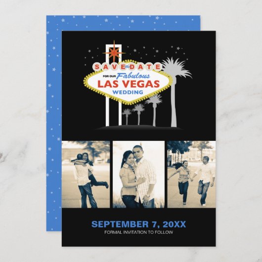 Las Vegas Wedding Rett-the-date Save The Date (Vorne/Hinten)
