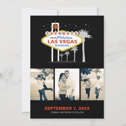 Las Vegas Wedding Rett-the-date Save The Date (Vorderseite)