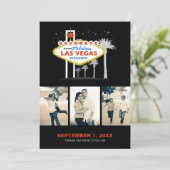 Las Vegas Wedding Rett-the-date Save The Date (Stehend Vorderseite)