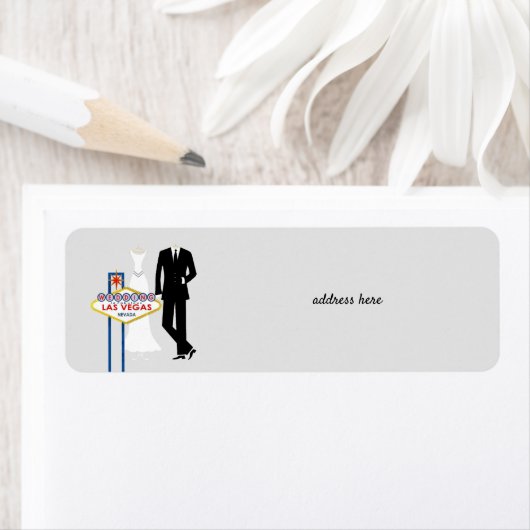 Las Vegas Wedding Return Address Label (Insitu)
