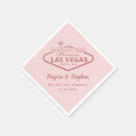 Las Vegas Wedding Rose Gold Pink Serviette