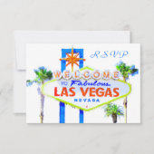 Las Vegas Wedding RSVP Karten mit Umschlägen (Vorderseite)