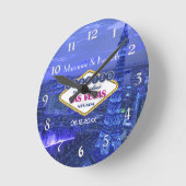 Las Vegas Wedding Runde Wanduhr (Winkel)