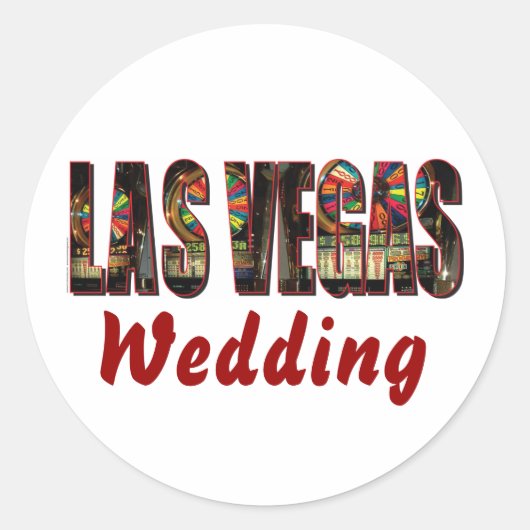 Las Vegas Wedding Runder Aufkleber (Vorderseite)