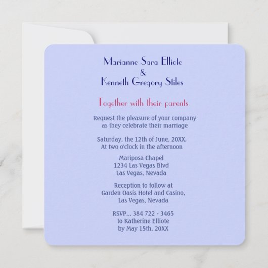 Las Vegas Wedding - Save the Date (Rückseite)