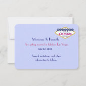 Las Vegas Wedding - Save the Date Einladung (Rückseite)