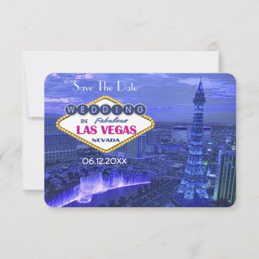 Las Vegas Wedding - Save the Date Einladung (Vorderseite)