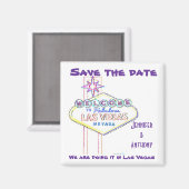 Las Vegas Wedding Save the Date Magnet (Vorderseite/Rückseite)