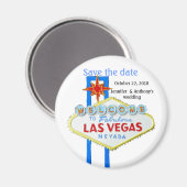 Las Vegas Wedding Save the Date Magnet (Vorderseite/Rückseite)