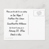 Las Vegas Wedding Save the Date NV Ankündigungspostkarte (Rückseite)
