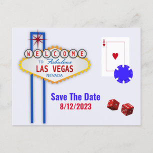 Las Vegas Wedding Save the Date Postkarte