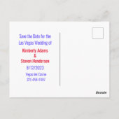 Las Vegas Wedding Save the Date Postkarte (Rückseite)