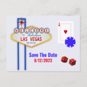 Las Vegas Wedding Save the Date Postkarte (Vorderseite)