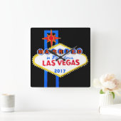 Las Vegas Wedding Souvenir Quadratische Wanduhr (Zuhause)
