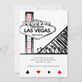Las Vegas Wedding speichern das Datum Einladung (Rückseite)