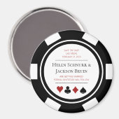 Las Vegas Wedding speichern das Datum Poker Chip S Magnet (Vorderseite/Rückseite)