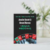 Las Vegas Wedding speichert die Datumskarte Ankündigungspostkarte (Stehend Vorderseite)