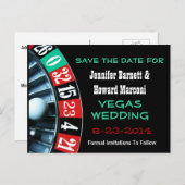 Las Vegas Wedding speichert die Datumskarte Ankündigungspostkarte (Vorne/Hinten)