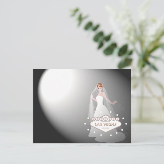Las Vegas Wedding "Spotlight on Bride" Postkarte (Stehend Vorderseite)