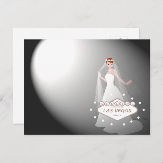Las Vegas Wedding "Spotlight on Bride" Postkarte (Vorne/Hinten)