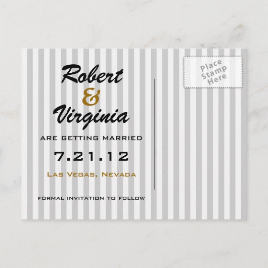 Las Vegas Wedding STD Postcard Ankündigungspostkarte (Rückseite)