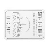 Las Vegas Wedding Stylized Skyline Save the Date Magnet (Horizontal)