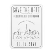 Las Vegas Wedding Stylized Skyline Save the Date Magnet (Vertikal)