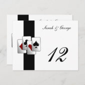 Las Vegas Wedding Tischnummern (Vorne/Hinten)