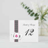 Las Vegas Wedding Tischnummern (Stehend Vorderseite)