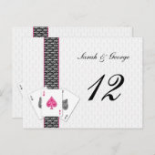 Las Vegas Wedding Tischnummern (Vorne/Hinten)