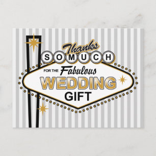 Las Vegas Wedding Vielen Dank Postcard Postkarte