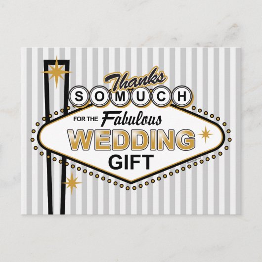 Las Vegas Wedding Vielen Dank Postcard Postkarte (Vorderseite)