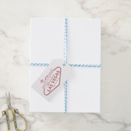 Las Vegas Wedding Vielen Dank Rose Gold Pink Gefal Geschenkanhänger (Mit Garn)