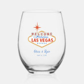 Las Vegas Wedding Weinglas Ohne Stiel (Vorderseite)