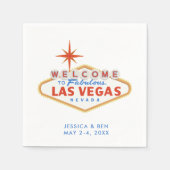 Las Vegas Wedding Welcome Party Cocktail Napkins Serviette (Vorderseite)